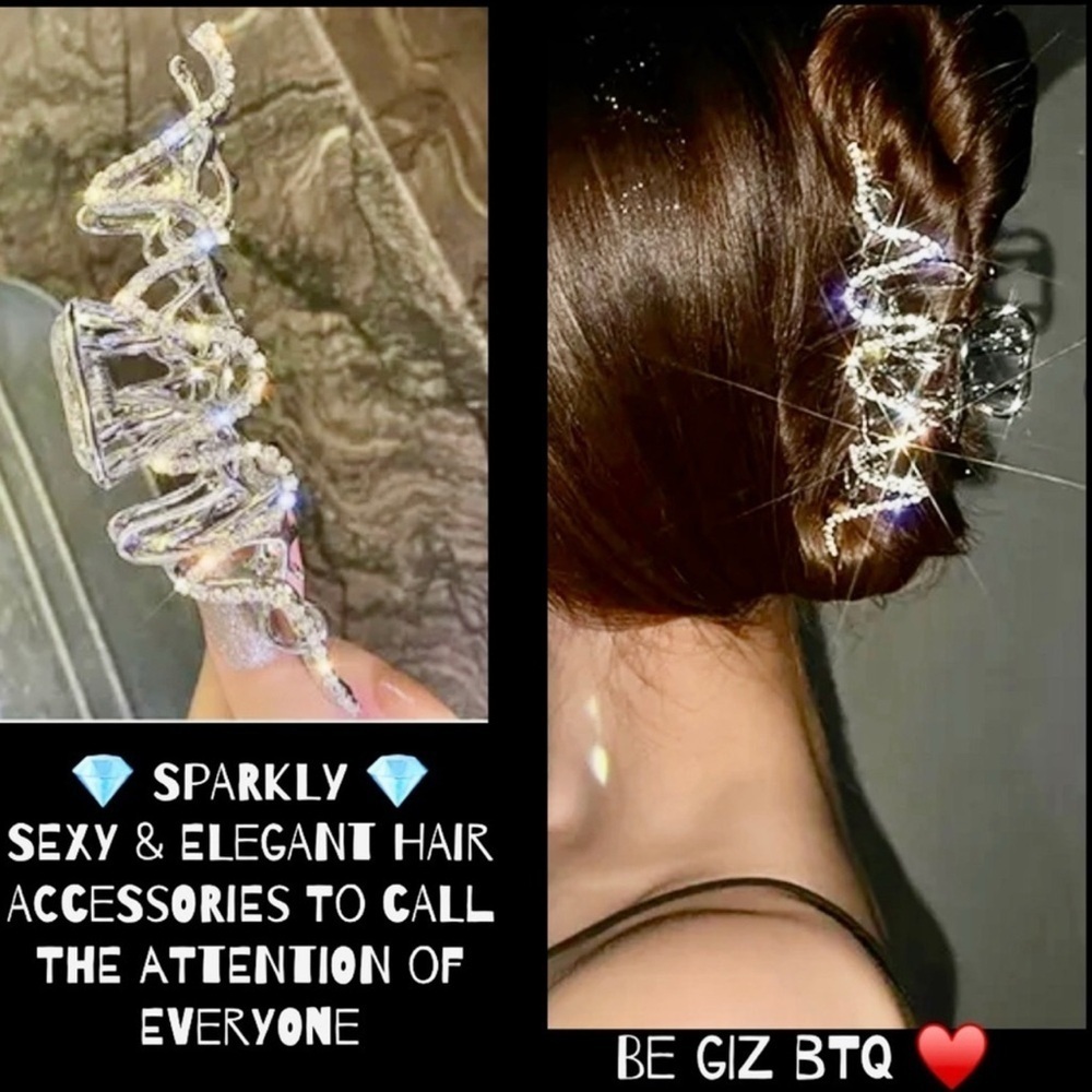 Super Elegant Rhinestone Hairpin to Enhance your Casual or Night Our Hair look